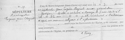 Eugène Cheynet réinhumation
